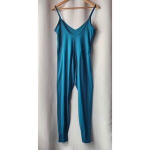 JoyLab M Medium Long‎ Bodysuit Athletic Standard Fit Teal Scoop Neck